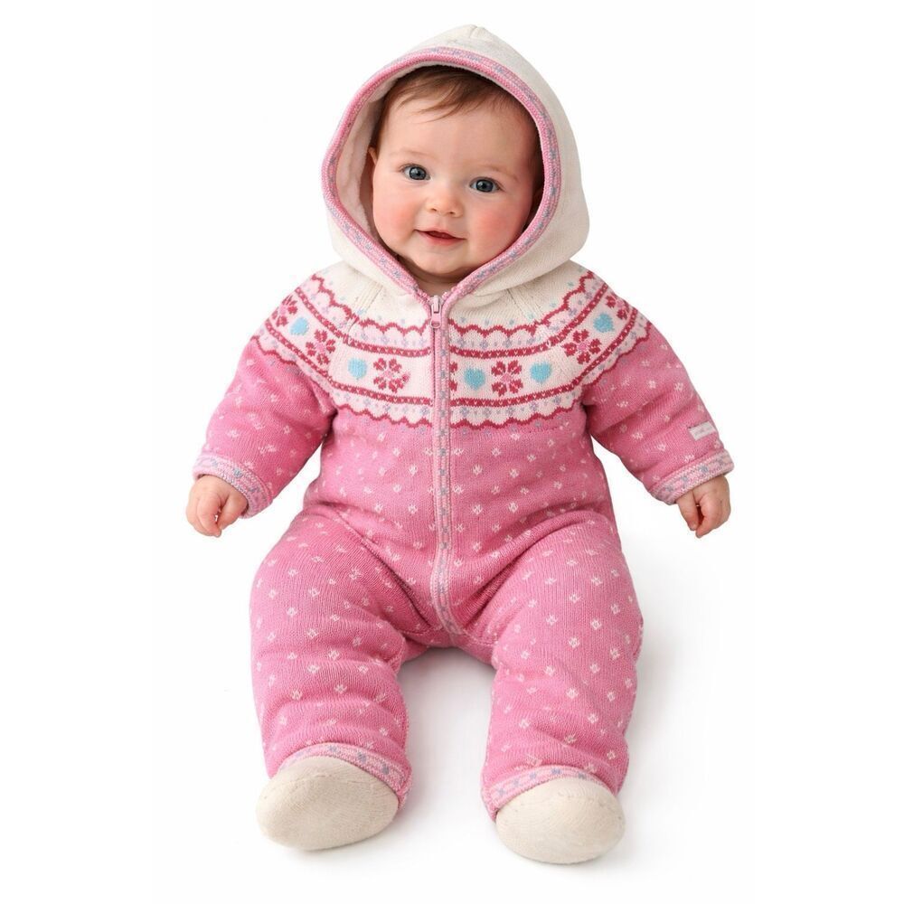 Vintage 90’s Small Wonders Pink Knit Nordic/Fair Isle Fleece Lined Jumpsuit Size